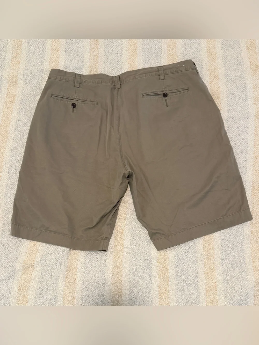 J. Crew Men's Olive-Taupe Flat Front Shorts